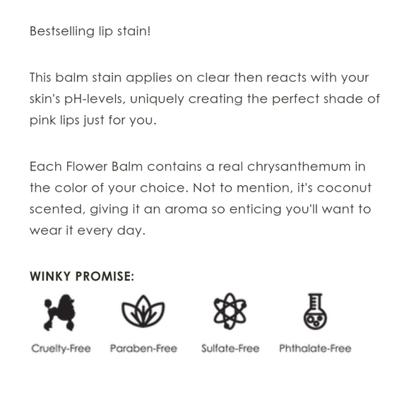 Winky Lux Flower Balm PH Lip Stain NIB - Picture 4 of 7